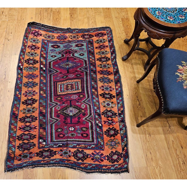 Turkish Antique Handwoven Anatolian Village Rug, Wool, Prayer Design, 1880s, 4' x 6' For Sale - Image 3 of 14