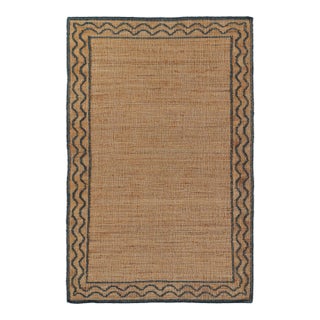 Erin Gates by Momeni Orchard Ripple Slate Hand Woven Wool and Jute Area Rug 5' X 8' For Sale