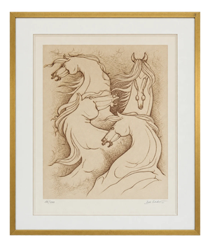 Paul De Chabot, Horses 16/100, 1960s, Etching