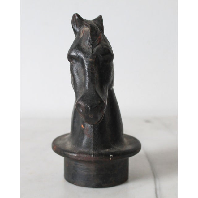 Farmhouse Cast Iron Sculpted Horse Head Hitching Post Topper For Sale - Image 3 of 11