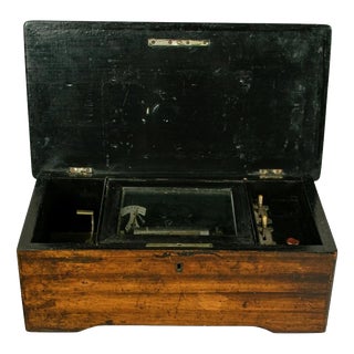 Antique Swiss Four-Air Mandoline Music Box with Zither Attachment, 1890 For Sale