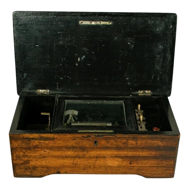 Antique Swiss Four-Air Mandoline Music Box with Zither Attachment, 1890 For Sale