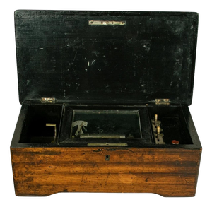 Antique Swiss Four-Air Mandoline Music Box with Zither Attachment, 1890