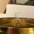 Metal Glazed Ceramic Mid Century Gold Diamond Lamps - A Pair For Sale - Image 7 of 9