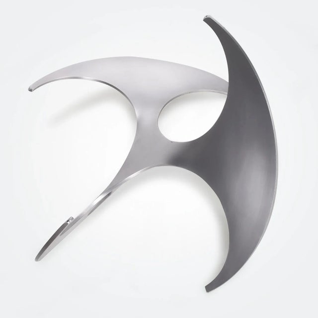 Vintage Aluminium and Glass Propeller Coffee Table attributed to Knut Hesterberg for Ronald Schmitt, 1960s For Sale - Image 6 of 7