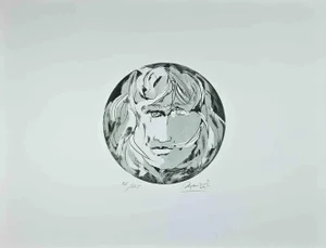 Giacomo Manzú, Round Medusa, Etching, 1970