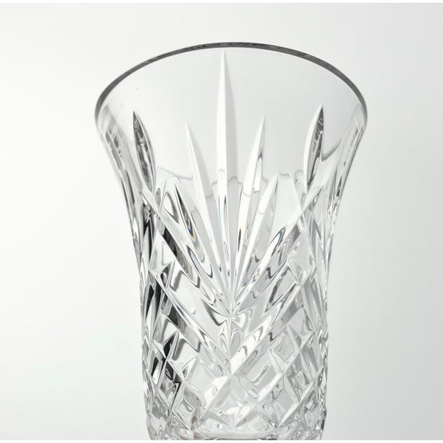 Waterford (Marquis) “Glendale” Crystal Flared Trumpet Footed Vase For Sale In Dallas - Image 6 of 9