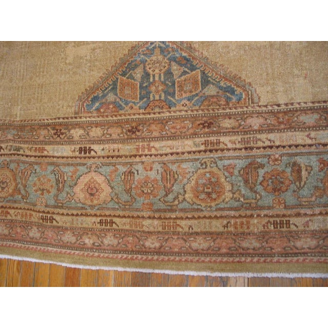Extraordinary Tan-Camel Background With Medallion Design Antique Persian Serab Rug For Sale In New York - Image 6 of 6