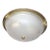 1990s Vaughan Designs Lighting Flush Mount Glass and Brass Ceiling Light For Sale