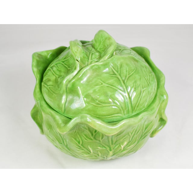 MidCentury Holland Mold Ceramic Lettuce or Cabbage Serving Bowl With