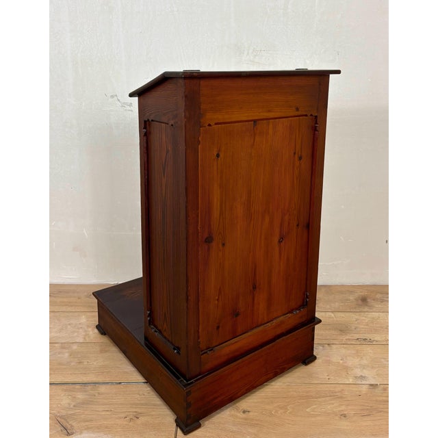 Prayer pedestal in pine with hinged lid and storage compartment, 1920s For Sale - Image 9 of 9