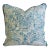 English Morris & Co Sunflower Blue Linen Feather/Down Pillow 21” Square For Sale