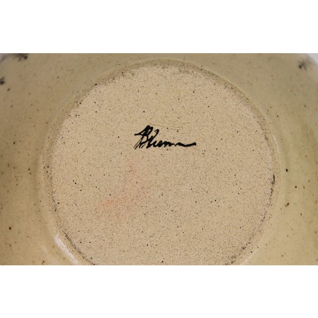 Vintage Studio Art Pottery Serving Bowl W/ Bird Motif For Sale In Milwaukee - Image 6 of 7