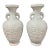 Pair of Chinese Art Celadon Porcelain Vase Raised Floral Design For Sale