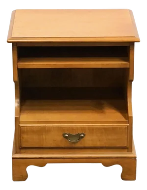 Drexel Furniture Solid Maple Litchfield Colonial Early American Style 20" Open Cabinet Nightstand 608-611-6
