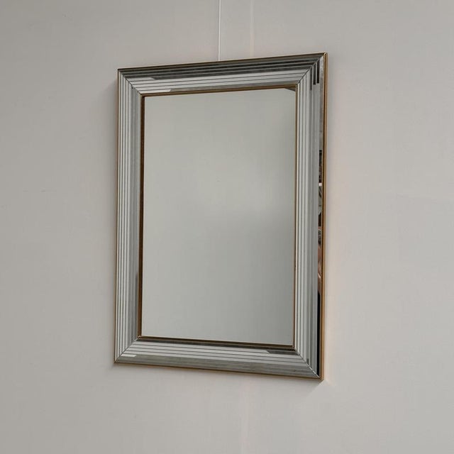 Vintage Disco Mirror with Layered Bevelled Frame from Deknudt, Belgium, 1970s For Sale - Image 9 of 9