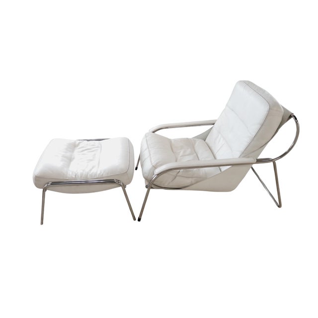 Marco Zanuso Italian Maggiolina Lounge Chairs & Ottoman by Marco Zanuso for Zanotta For Sale - Image 4 of 9