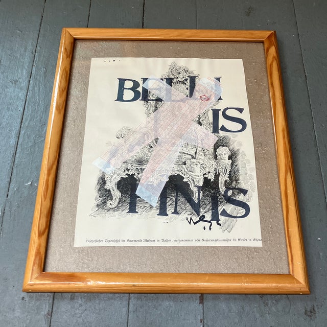 Original 9 x 11 collage done with vintage papers on uneven antique book page laid down on textured paper signed bottom...