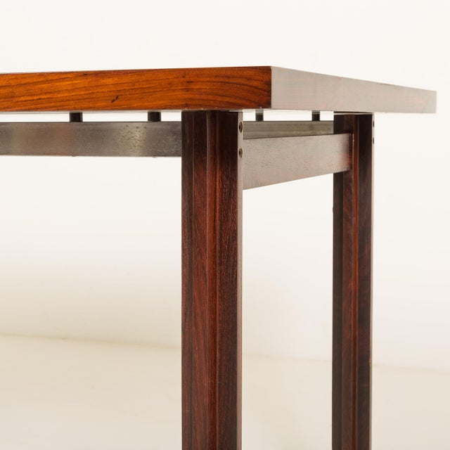 Brown Mid-Century Italian Rosewood Table, 1960s For Sale - Image 8 of 12