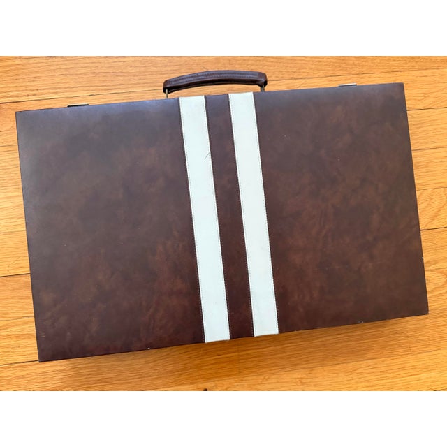 1970s Large 23" Vintage Backgammon Complete Set For Sale - Image 5 of 8