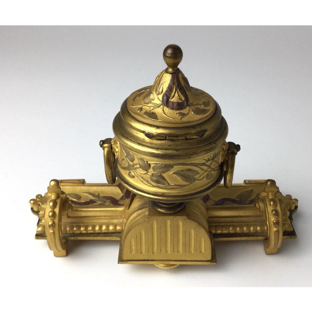 Mid 19th Century 19th Century Gilt Bronze French Inkwell For Sale - Image 5 of 10