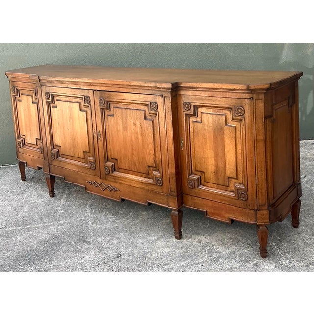 Vintage Notched Millwork Credenza For Sale - Image 12 of 12