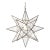 Matthew Izzo Home 20" Clear Glass Moravian Star Pendant Light With Oxidized Metal Trim For Sale