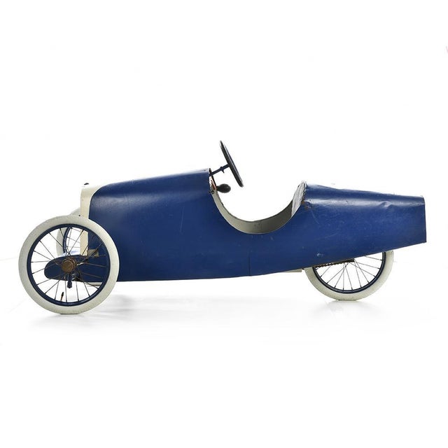 Metal Blue Pedal Car For Sale - Image 7 of 7