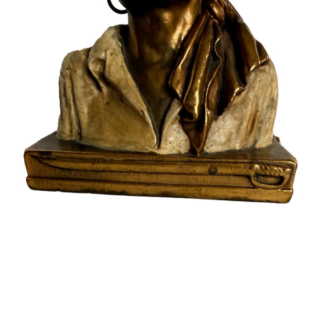 Bronze Pair of Paul Herzel Pirate Cast Broze Bookends For Sale - Image 8 of 8
