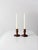 Late 20th Century Vintage Wooden Candle Holders Pair For Sale - Image 5 of 10