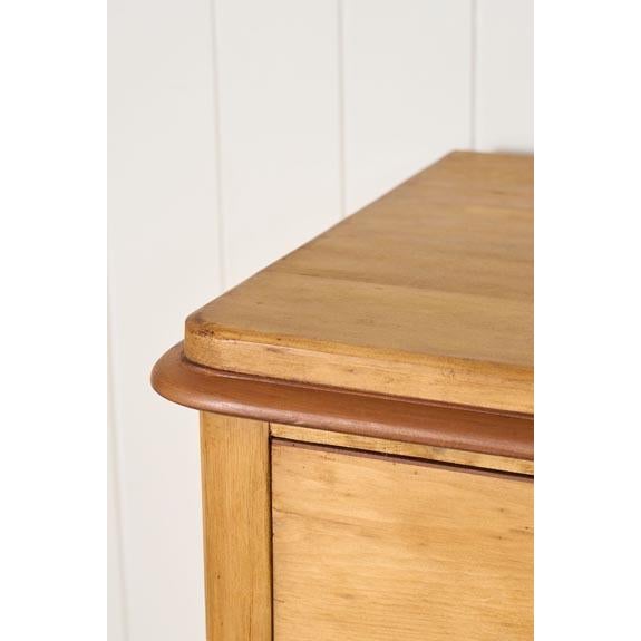 Victorian Late 19th Century English Victorian Large Two Over Three Pine Chest With Extra Deep Bottom Drawer For Sale - Image 3 of 10