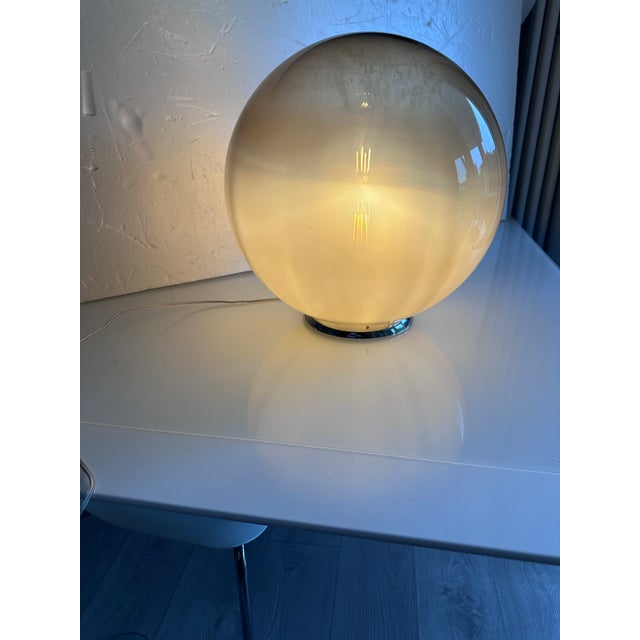 Italian Table Lamp Murano Glass by SimoEng in Varnished Fume' For Sale - Image 12 of 17