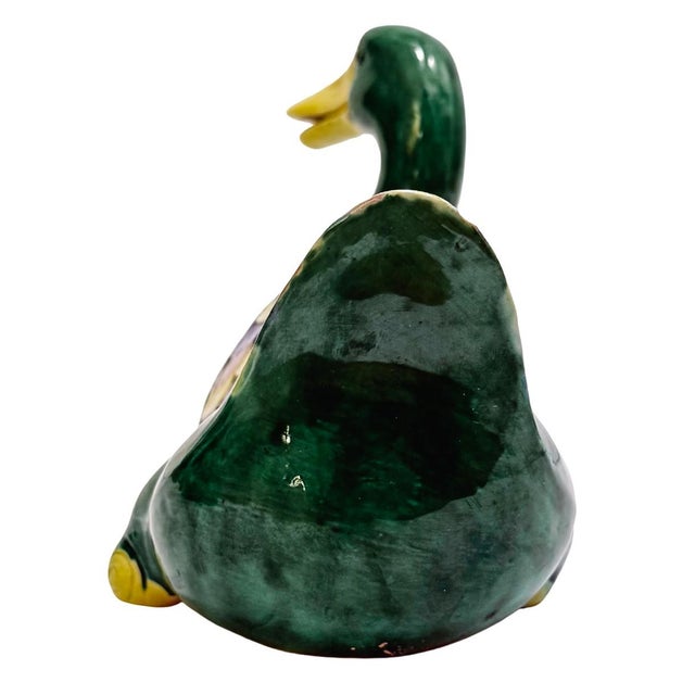 Mid 20th Century Chinese Emerald Green Glazed Ceramic Duck Figurines For Sale - Image 10 of 15