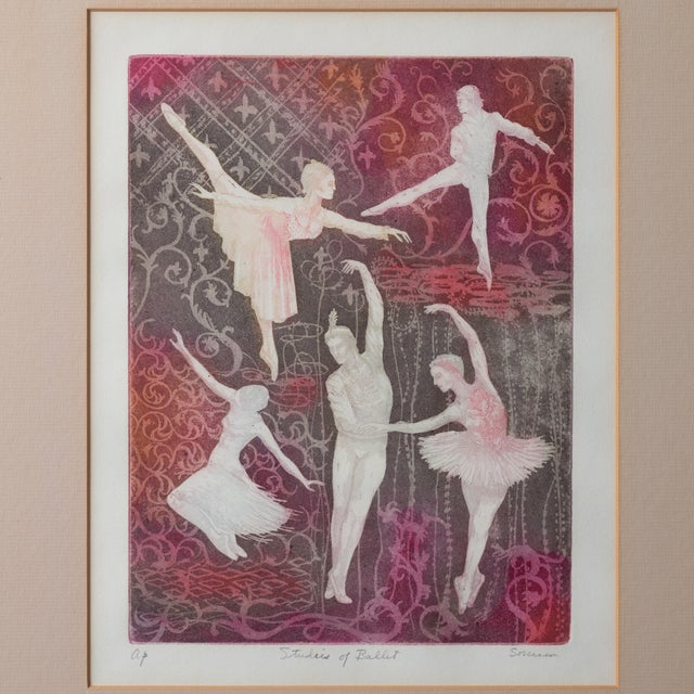 Mid-Century Modern Studies of Ballet Etching by Sorenson For Sale - Image 3 of 5