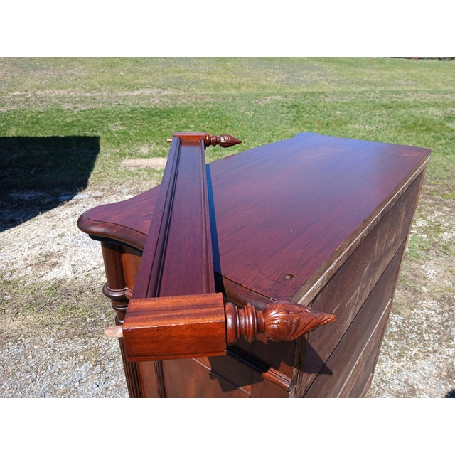 Antique Walnut Eastlake Victorian Chest of Drawers With 6 Drawers 1870s For Sale - Image 13 of 17