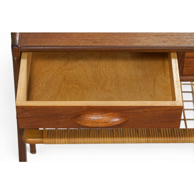 Wood Mid 20th Century Søren Rasmussen Double Hallway Chest in Teak + Cane For Sale - Image 7 of 7