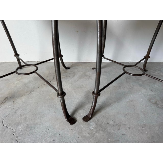 1980’s Vintage Handmade Brutalist Metal Sculptural Dining Chairs – Pair For Sale - Image 11 of 12