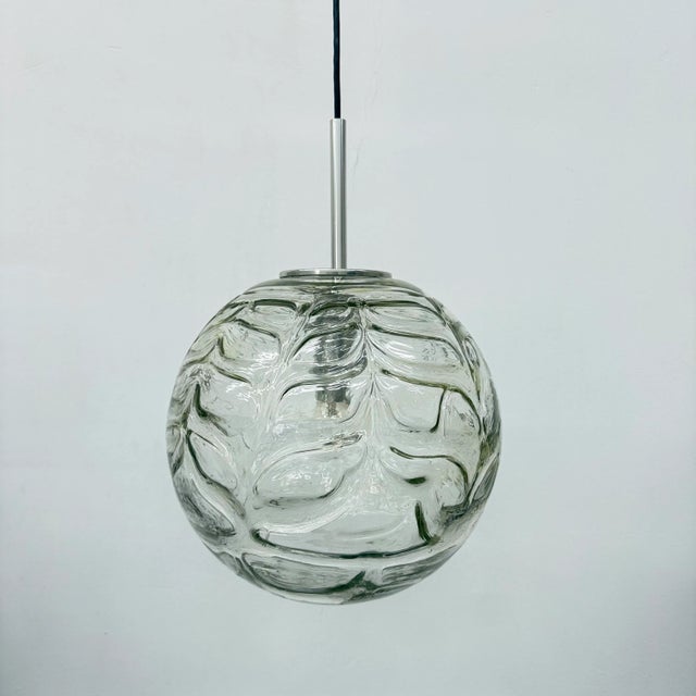 Vintage Glass Hanging Lamp from Doria Leuchten, 1970s For Sale - Image 16 of 18