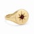 Celestial Garnet Signet Ring, Gold Starburst Ring, Compass Style Gold Ring for Women Us 7 For Sale - Image 4 of 4