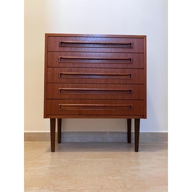 Mid-Century Scandinavian Teak Chest of Drawers, Denmark, 1960s For Sale - Image 3 of 7