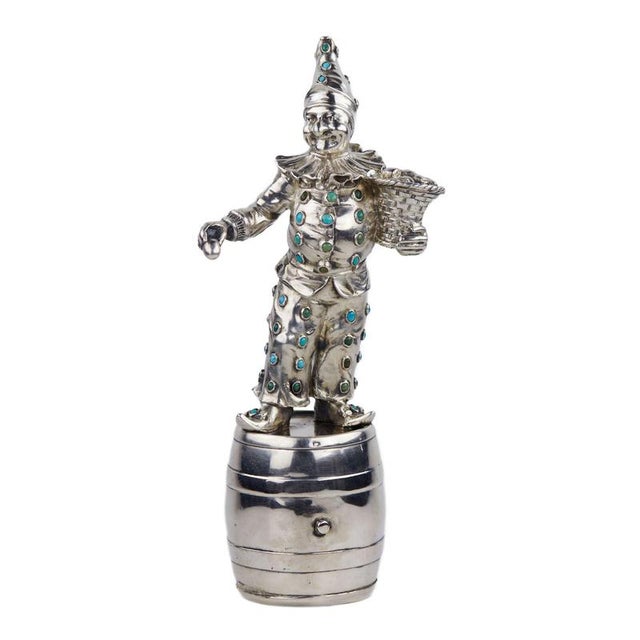 Antique German Silver Figure of Harlequin, 1800s For Sale - Image 9 of 10