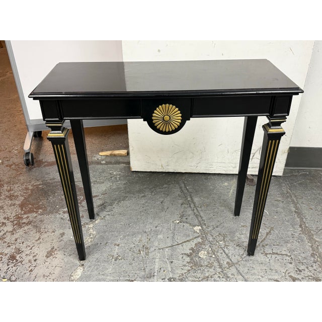 Traditional Vintage Empire Style Console + Marble Top For Sale - Image 3 of 12