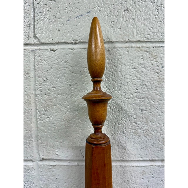 Antique Full Size American Sheraton Style Maple Pencil Post Headboard For Sale - Image 4 of 14