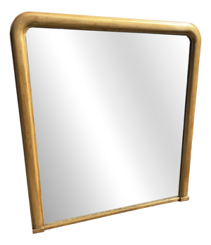Large Antique English Arched Top Gilt Overmantle Mirror, 19th Century
