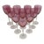 Pink Wine Glasses, Set of 10 For Sale
