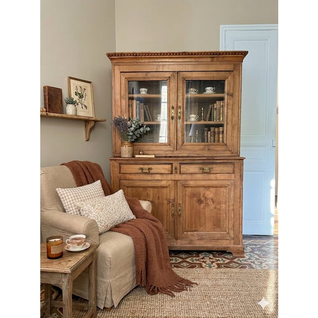 Antique French Cherry Wood Cupboard, 1800s For Sale - Image 3 of 18