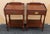 This exquisite pair of vintage Henkel Harris solid wild black cherry nightstands showcases the exceptional American...