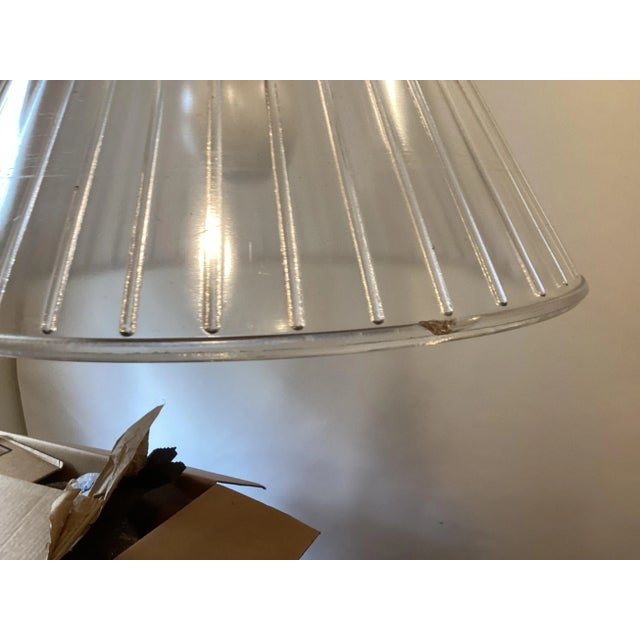 French Antique French Glass Pendant Light For Sale - Image 3 of 6