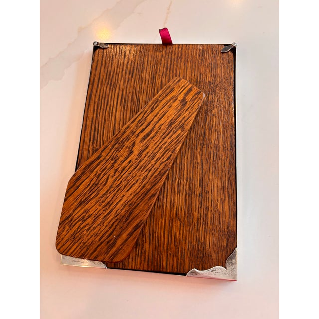 Early 20th Century 1919 English Sterling Silver Picture Frame With Oak Back – Birmingham For Sale - Image 5 of 7