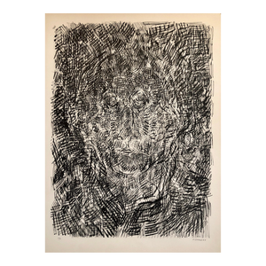 André Cottavoz, French Modernist Abstract Portrait Lithograph (After Jasper Johns), 1960